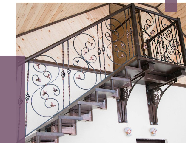 Кованые лестницы в Пушкине от 84373 руб. под ключ