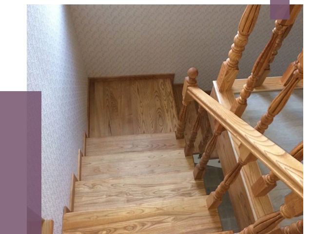 Сосновые лестницы в Пушкине под ключ от 8545 руб.  | ПРОЛЁТ-Пшн