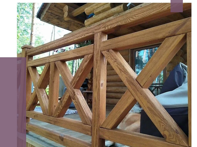 Деревянные перила под ключ в Пушкине от 8113 руб. 