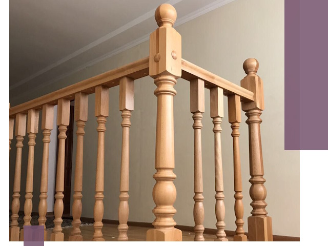 Деревянные перила на заказ в Пушкине: монтаж и изготовление