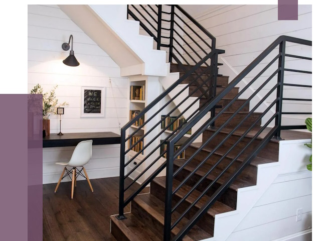 Перила для лестницы в доме в Пушкине от 7842 руб. — ПРОЛЁТ-Пшн