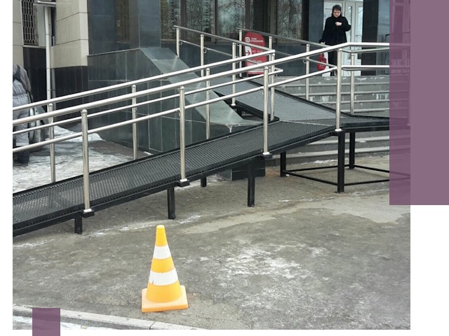 Стационарные пандусы под ключ в Пушкине — изготовление и монтаж