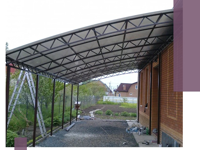 Профессиональный монтаж навесов под ключ в Пушкине