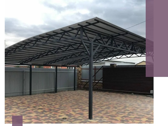 Недорогие навесы под ключ в Пушкине — изготовление и монтаж