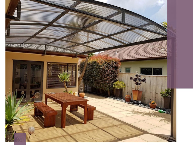 Навесы во двор под ключ в Пушкине — изготовление и монтаж