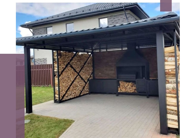 Навесы для барбекю в Пушкине от 13467 руб. под ключ | ПРОЛЁТ-Пшн