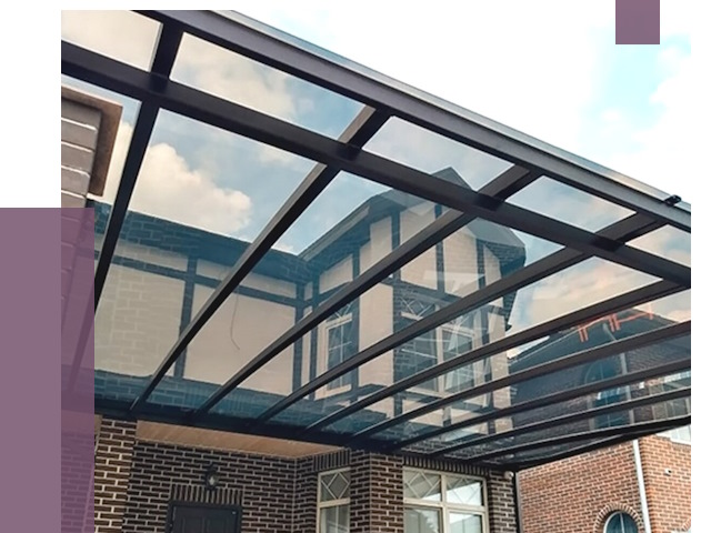 Навесы из поликарбоната в Пушкине от 9108 руб. под ключ — ПРОЛЁТ-Пшн