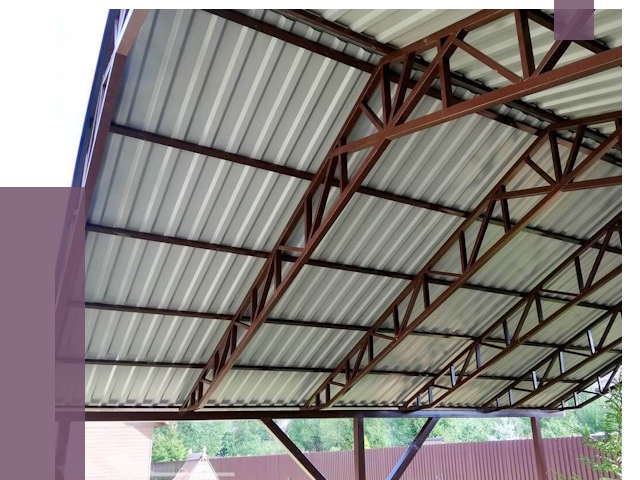 Навесы из профнастила в Пушкине от 7788 руб. | ПРОЛЁТ-Пшн