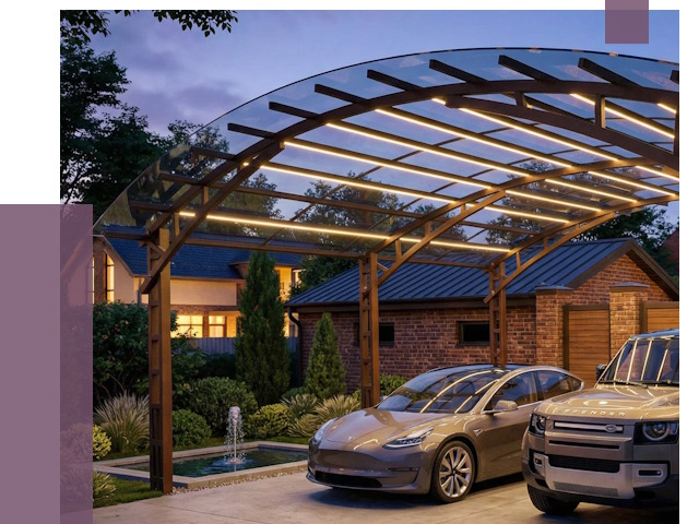 Металлические навесы в Пушкине от 13413 руб. под ключ — ПРОЛЁТ-Пшн