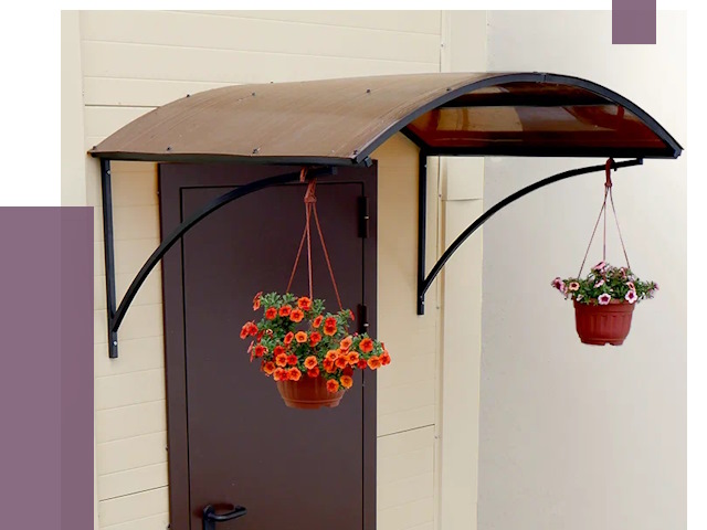 Козырьки над входом в Пушкине от 15685 руб.  | ПРОЛЁТ-Пшн