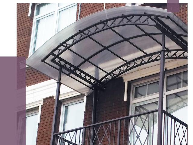 Козырьки над балконом в Пушкине от 9140 руб.  | ПРОЛЁТ-Пшн