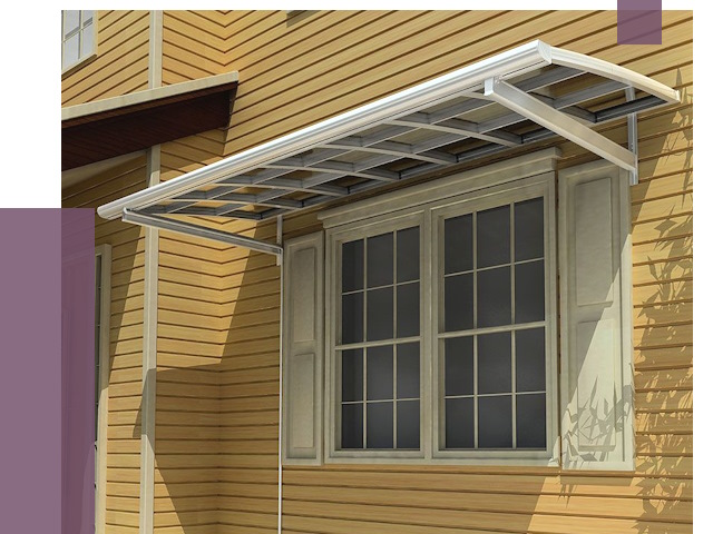 Козырьки над окнами в Пушкине от 8059 руб. — монтаж, покупки | ПРОЛЁТ-Пшн