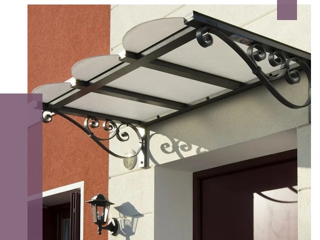 Односкатные козырьки в Пушкине от 8870 руб.  | ПРОЛЁТ-Пшн