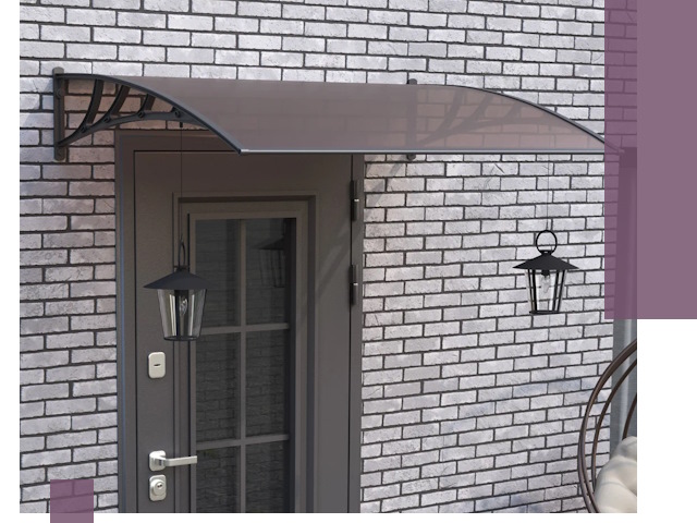 Недорогие козырьки и навесы под ключ в Пушкине